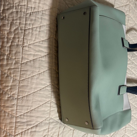 Kate Spade Aqua and White Tote - Picture 3 of 7